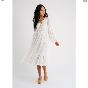 Beautiful White Oversized BOHO Dress